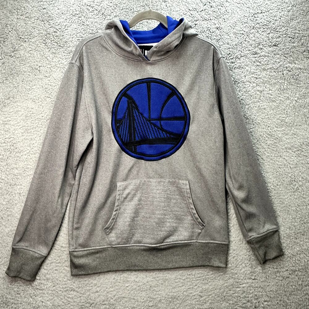 NBA Golden State Warriors Men's Medium Hoodie Blue Basketball Logo Sports‎ Team